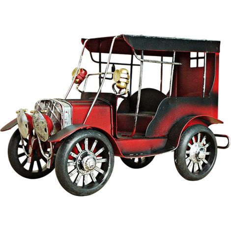 Maquette de voiture vintage en métal, ancienne, faite main, pour la maison. Classique et nostalgique. (1/5)