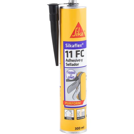 Sikaflex 11 FC Purform Sellador poliuretano multisoportes / Gris Antracita / 300 ml Cartucho / Pack 6 un (1/3)