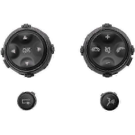 Bouton multifonction au volant pour Mercedes-Benz Classe S W221 S280-S400 (conduite à gauche/à droite) Noir (1/4)