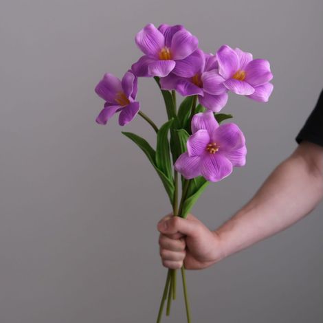 Fleurs artificielles de tulipes brunes en PU haute qualité – 10 tiges violettes pour décoration intérieure, mariage, composition florale et photographie
