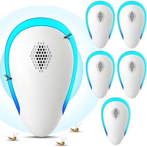 RHG 6 packs de répulsifs électroniques à ultrasons, conversion de fréquence intelligente, répulsif multifonctionnel contre les moustiques et les rongeurs, couverture large de 100㎡ (1/5)