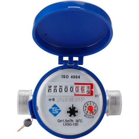 Compteur d'eau - débit de compteur d'eau froide de 11,5 7,5 8,5 cm pouces avec accessoires pour la maison et le jardin (1/4)