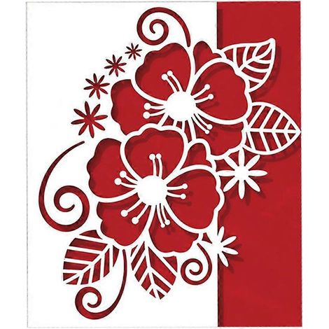 Weihnachtsblumen-Stanzschablone aus Metall für DIY-Scrapbooking-Alben, Papierkarten, Prägeformen und Dekorationen