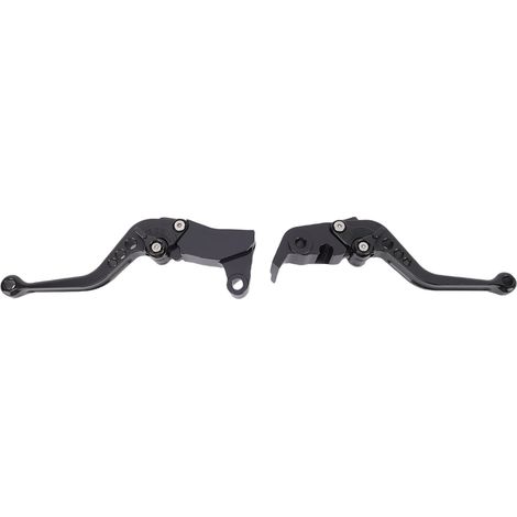1 paire de leviers d'embrayage de frein de moto en alliage d'aluminium court et jeu de leviers de remplacement pour Indian FTR1200 S Carbon 2019-2025 noir (1/5)