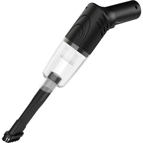 Aspirateur Portable sans Fil, Rechargeable par USB, capteur de poussière, poignée rotative 3000Pa, 1200mAh, for Maison, Voiture, Poils d'animaux Puissance D'Aspiration éLevéE(Black) (1/5)