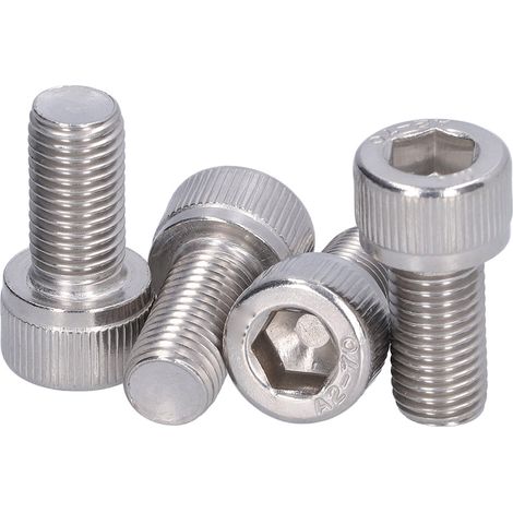 4 vis à tête hexagonale creuse en acier inoxydable A2, pas fin de 1,25 mm, M10x20 (1/5)