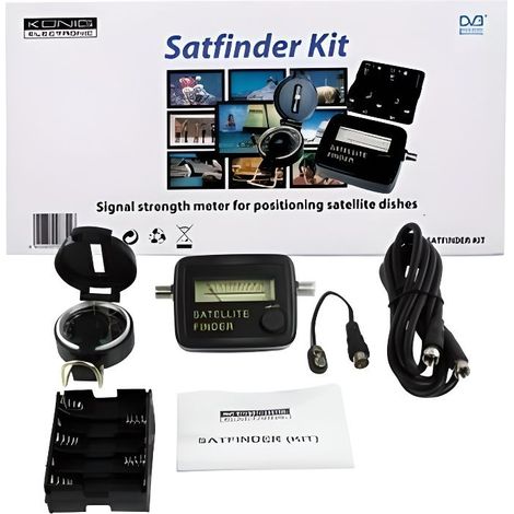 Kit Satfinder Pointeur Satellite KÖNIG - Boussole - Câble