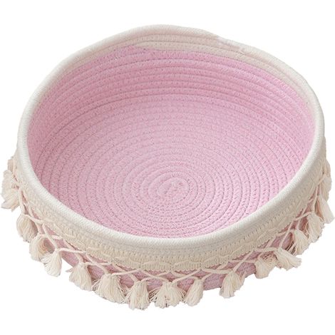 Rattan-Korb mit Kordelzug zur Organisation Ihres Nachttisches – Aufbewahrungsbeutel aus Stein in Natur oder Rosa – Acht Farben – Siehe Beschreibung (1/3)