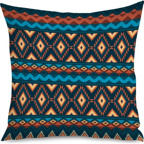 Housse de coussin imprimé chevron, style bohème (1/5)