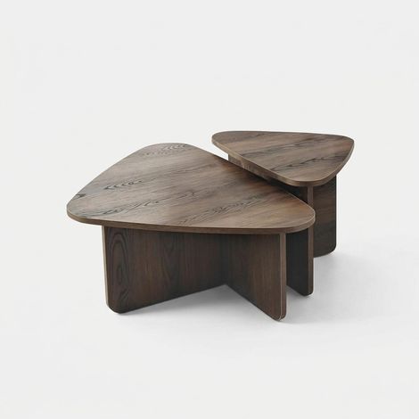 Set moderner Couchtische aus Melamin Pavel - Walnuss (1/5)