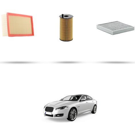 Kit tagliando 3 filtri compatibile con Jaguar XF (250) 2.7 Diesel V6 152kw dal 2008 (1/5)