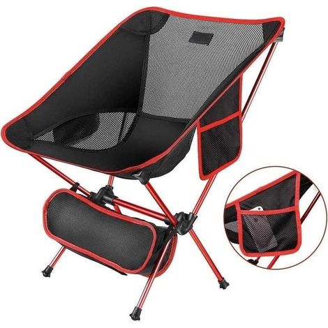 Camping Chair Compact Folding Camping Chair Ultralight Portable Fishing Chair with for Hiking Fishing (1/5)