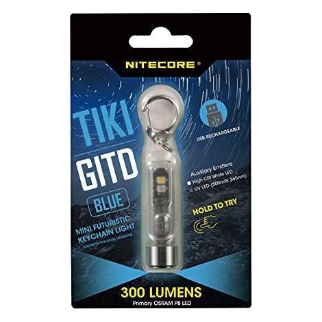 NiteCore TIKI GITD linterna portátil azul recargable