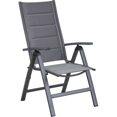 Gartenstuhl Aluminium Unicamo klappbar anthrazit (1/2)