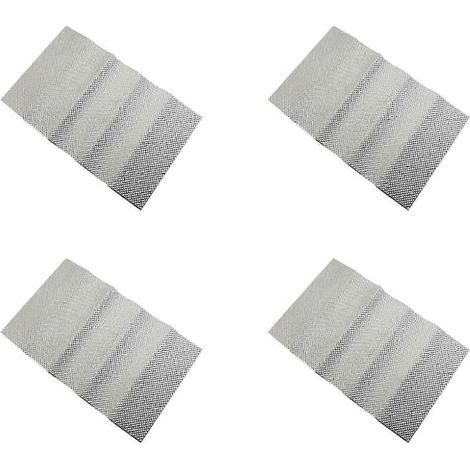 Pare-chaleur en aluminium gaufré, protection haute température, isolation thermique, 300 mm x 500 mm, 4 panneaux, argent - pour échappement automobile, compartiment moteur (1/5)