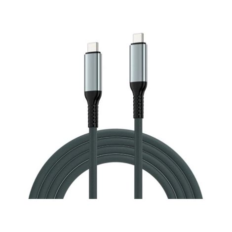 Cable ewent usb 4 gen3 tipo-c/m a tipo-c/m fabric 2m blanco/negro