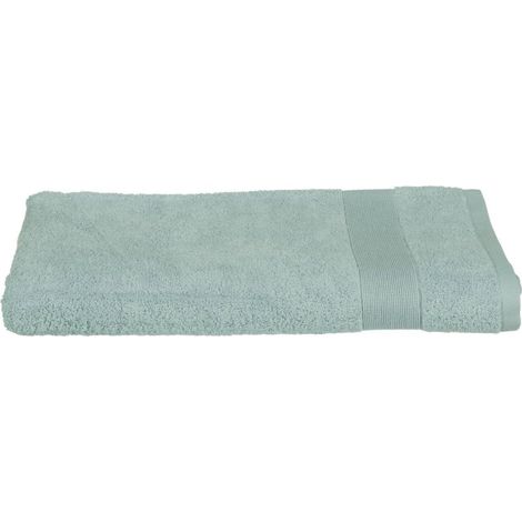 Drap de bain en Coton Vert givré tissu éponge 100 x 150 cm - Atmosphera (1/3)