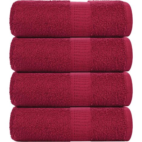 Gästetücher FROGN 4 Stk. Bordeaux 30x50 cm 360 g/m²