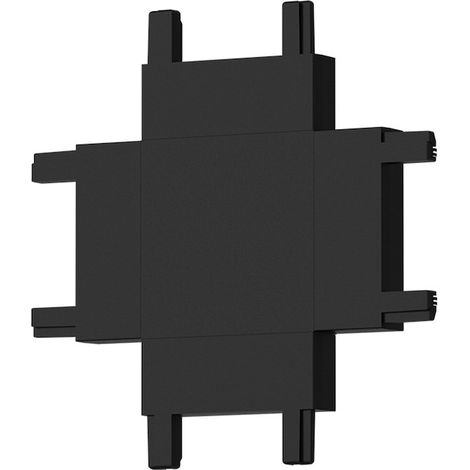 Connecteur de rail croisé monophasé noir MAGNETIC TRACK SLIM Milagro (1/4)