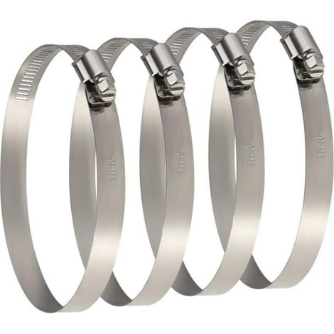 Colliers de serrage en acier inoxydable de 4 pouces, colliers de serrage pour tuyaux, colliers de serrage pour hottes de cuisine, colliers de serrage pour tuyaux d'arrivée d'air frais, colliers de ser