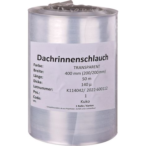 Dachrinnenschlauch Fallrohrschlauch Bauschlauch 50 Meter 140um