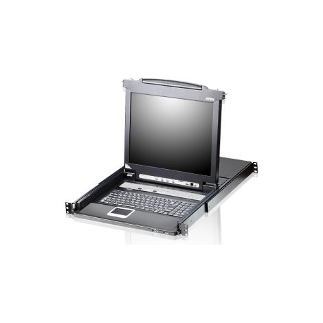 ATEN Conmutador KVMP de 8 puertos y 17 LCD con teclado español, W128301367 (con teclado español) (1/2)