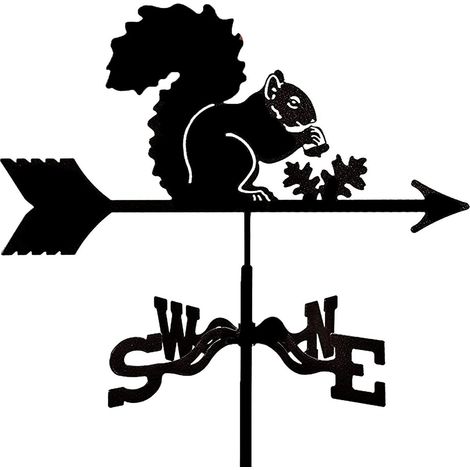 Wetterhahn, Wetterfahne, Eichhörnchen-Wetterfahne, Windsack, Dekoration für Haus und Garten, Gartenfiguren, Gartenwetterfahne, geeignet (1/5)