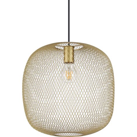 Lampadario A Sospensione Contemporaneo Net Metallo Oro 1 Luce E27 42W