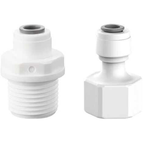 Raccord rapide pour filtre à eau, 1/4" à 1/2", lot de 2 pièces – Pour filtration d'eau (1/5)