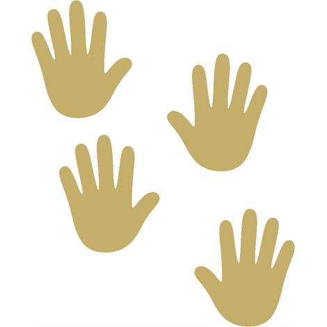Adesivi per mani, 4 pezzi, percorso sensoriale, oro opaco
