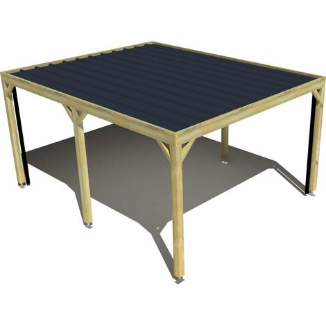 Carport bois • 4m x 5m • indépendante • sens largeur • livraison comprise (1/3)