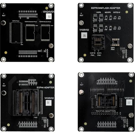Multi-Prog Programmieradapter, SOP44 und TSOP48 Kompatibilität, Unterstützt FLASH und EEPROM, ALLE 4 Typen Adapter (1/2)