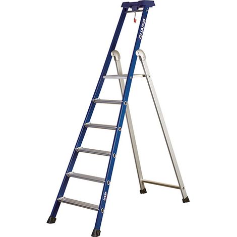 Profi Stehleiter 6 Stufen - Maximale Arbeitshöhe 3.32m - 639206