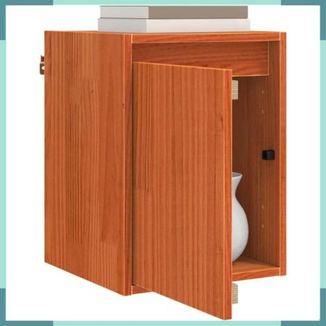 Meuble mural - 869868 - Cire marron - Bois de pin massif - 30 x 30 x 40 cm (1/5)