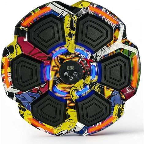 Générique Machine de Boxe Musicale Bluetooth Intelligent, Compteur Automatique, 9 Modes de Rythme, Gants de Boxe Inclus, Adaptée pour Sport Maison et Entraînement (1/5)