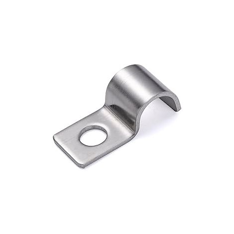 25 Pièces P-Clip Pour Les Câbles un Trou Clips en Acier Inoxydable Fixation Pour Tube Clips Pour Serre Pour la Fixation de Câbles et Fils Ø 4 mm (1/5)