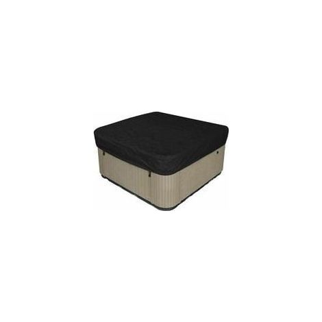 Bâche solaire carrée pour piscine, avec cordon élastique, imperméable, pour spa, protection extérieure, noire, 218 x 218 x 30 cm (1/5)