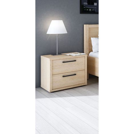 Chevet contemporain chêne sable Juliana (1/5)