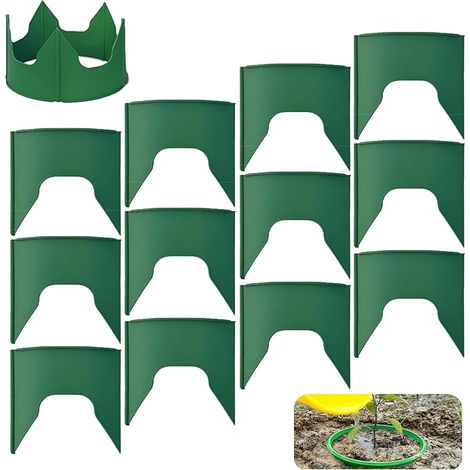 Plastique Anneaux de Protection pour Plantes Barrière Naturelle pour Potager Anneaux d'arrosage circulaires Aneaux de Culture Ronds pour Planter des Bordures de Jardin (1/5)