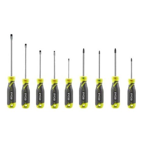 Ryobi RHSDS9PC Magnetisches Schraubendreher-Set, rutschfeste magnetische Spitzen, 9-teilig (1/5)
