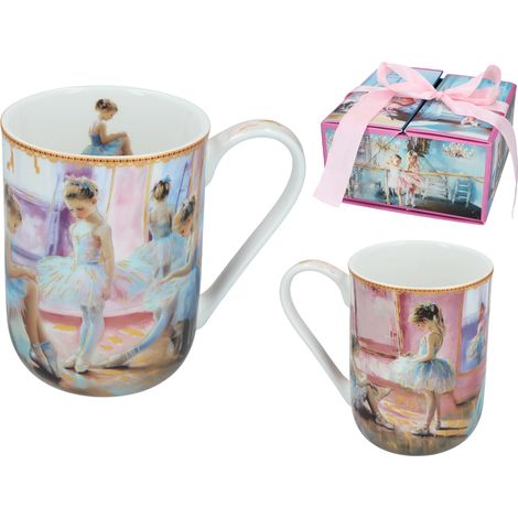 Keramikbecher L. Lozano „Kleine Ballerinas“ – Geschenkidee für Mädchen (Box) (1/4)