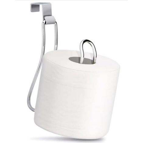 Porte-papier toilette basique au-dessus du réservoir – Rangement pour rouleau de papier toilette suspendu (1/2)