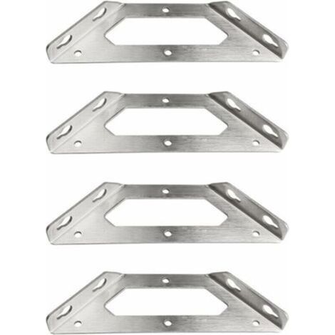 Murale Equerre Etagere Murale Equerre Metal de étagère Robuste Equerre Charge Lourde Inox Equerre Metal Etagere Triangle pour étagère Bureau de Cuisine Support D'étagère, 4 Pièces