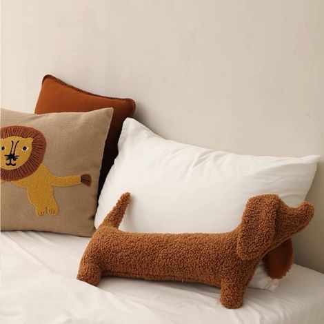 Coussin En Peluche Forme De Teckel - 65 cm - Décoration De Canapé Chaise Lit - Accessoire Intérieur Maison Bureau - 1 Pièce (1/5)