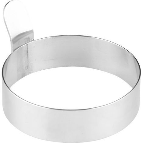 Pancakevorm, eierring, 4 stuks, 9 cm, spiegeleivorm, eierring voor het koken van spiegelei/pannenkoeken/omeletten en meer, antiaanbaklaag, voedselveilig roestvrij staal (1/5)