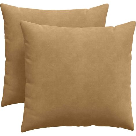 Maison Exclusive - Cojines de sofá 2 pcs Marrón 45 x 45 cm Tela d
