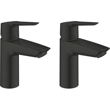 Grohe Doppelpack START Waschtischmischer Größe S, mattschwarz (235512432-GroheBlackDuo)