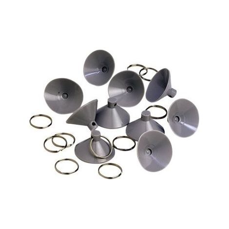 Imline – Lot de 10 ventouses 40 mm avec anneaux – Compatibles œillets à partir de 12 mm – Fixation durable pour rideaux d'isolation