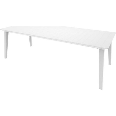 Allibert – Table de jardin rectangulaire en résine – blanc – 8 à 10 personnes – dimensions L157-235 x P98 x H74 cm – facile à monter