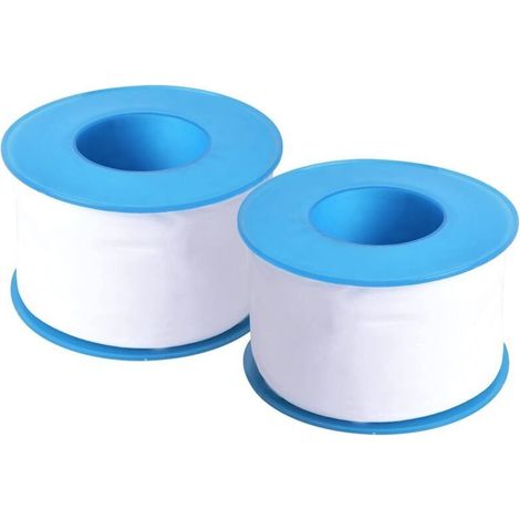 2 Rouleaux de Téflon Ruban Filetage 50mm x 30m, Ruban D'étanchéité PTFE Étanche, Étanchéité de Tuyau Ruban Résistant à La chaleur, Plomberie Joint Rubans pour Robinets Gaz L'eau Pommeau Douche, Blanc (1/4)